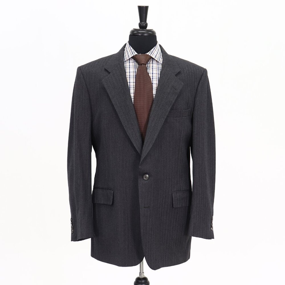 Jos. A. Bank 44L Gray HB 2-Button Sport Coat Blazer Jacket G167